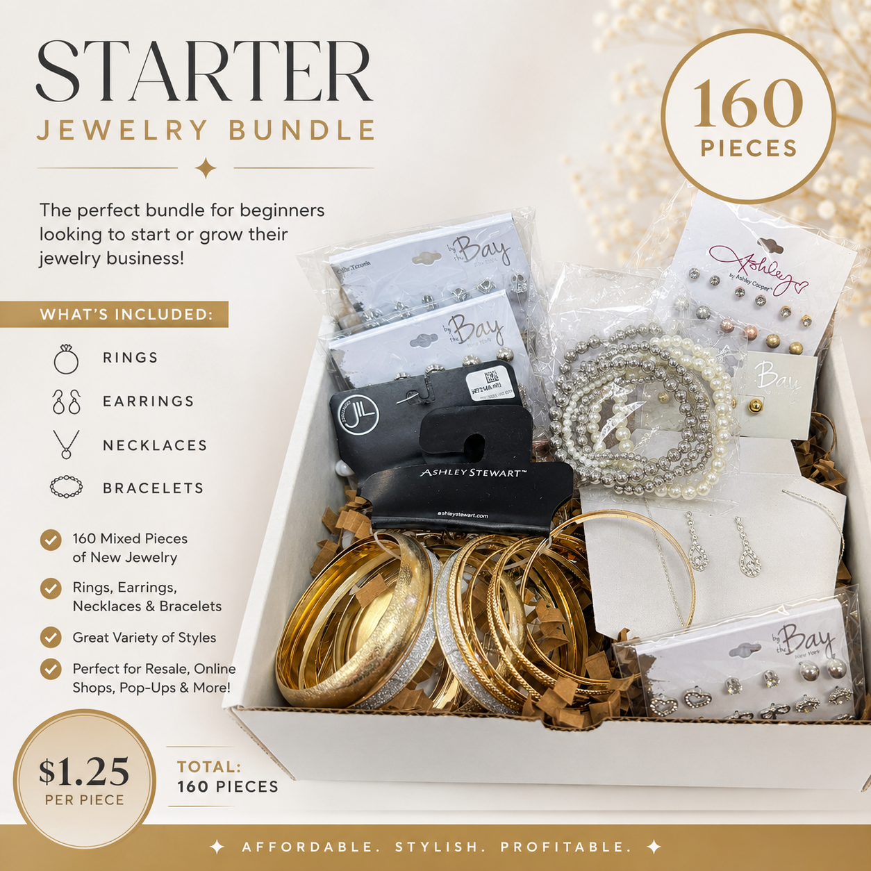 Starter Jewelry Bundle (160 Pieces)